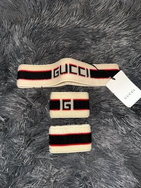 Gucci headband and wrist bands